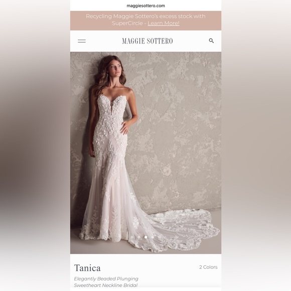 Maggie Sottero style: TANICA-GOWN ROMANTIC FLORAL FIT AND FLARE - Picture 7 of 12